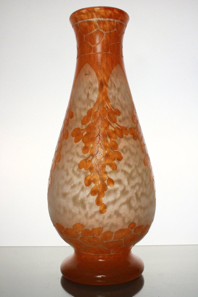 Le Verre Français - Charles Schneider - Βάζο -  φοίνικες  - Γυαλί #1.0