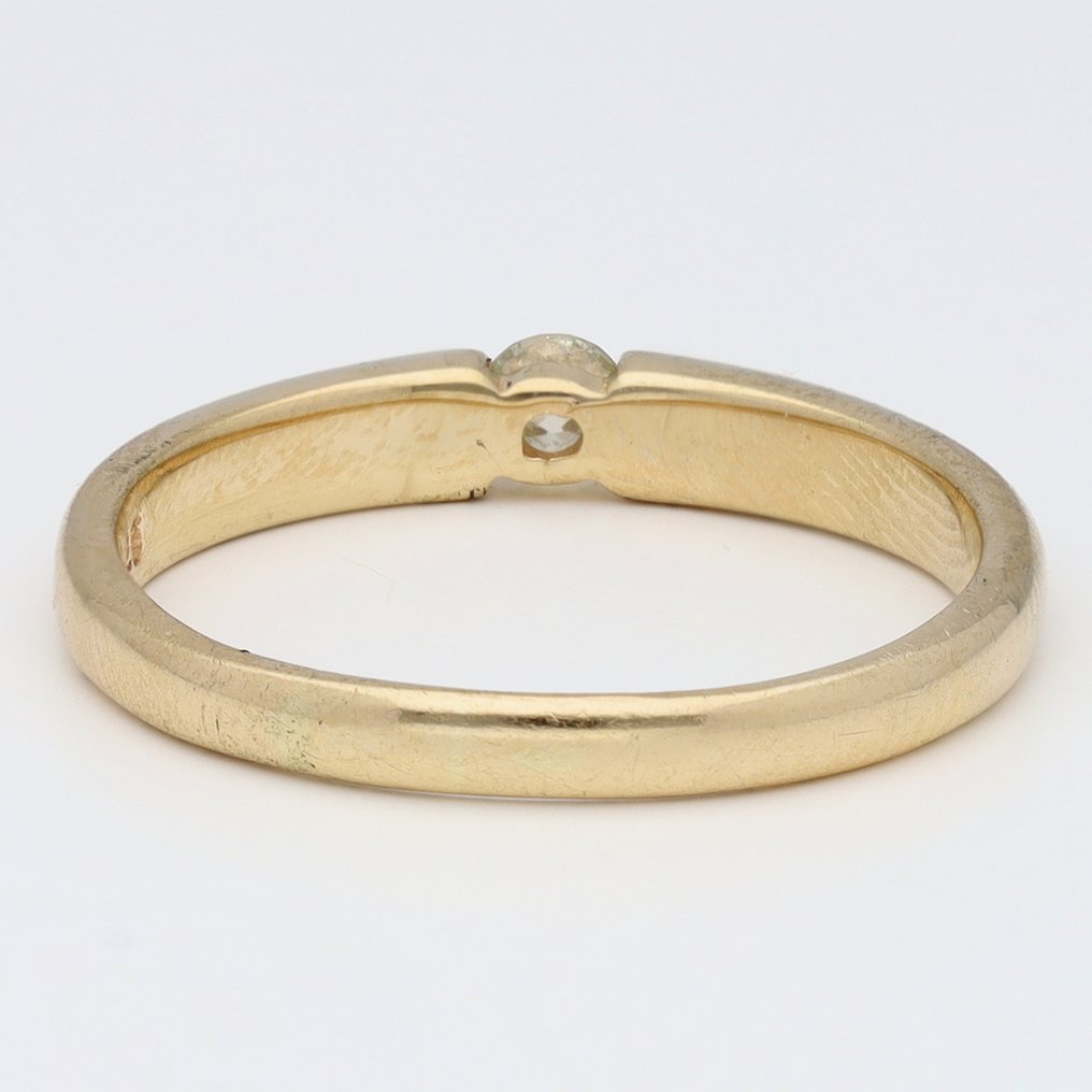 戒指 - 14 克拉 黃金 鉆石 (天然) - Solitair #3.2