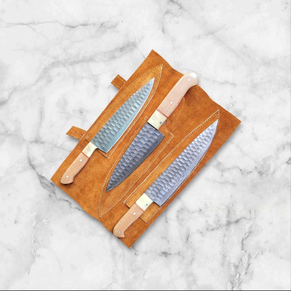 厨刀 - Chef's knife - 钢, 木, 皮革 - 未知 #3.2