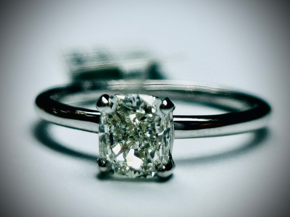 沒有保留價 - 戒指 - 18 克拉 白金 -  1.01ct. tw. 鉆石 (天然) #2.1