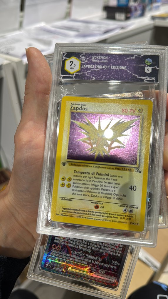 Pokémon - 1 Graded card - Zapdos Première édition, Foil - Graad 7.5 - WOTC - Fossil #2.1