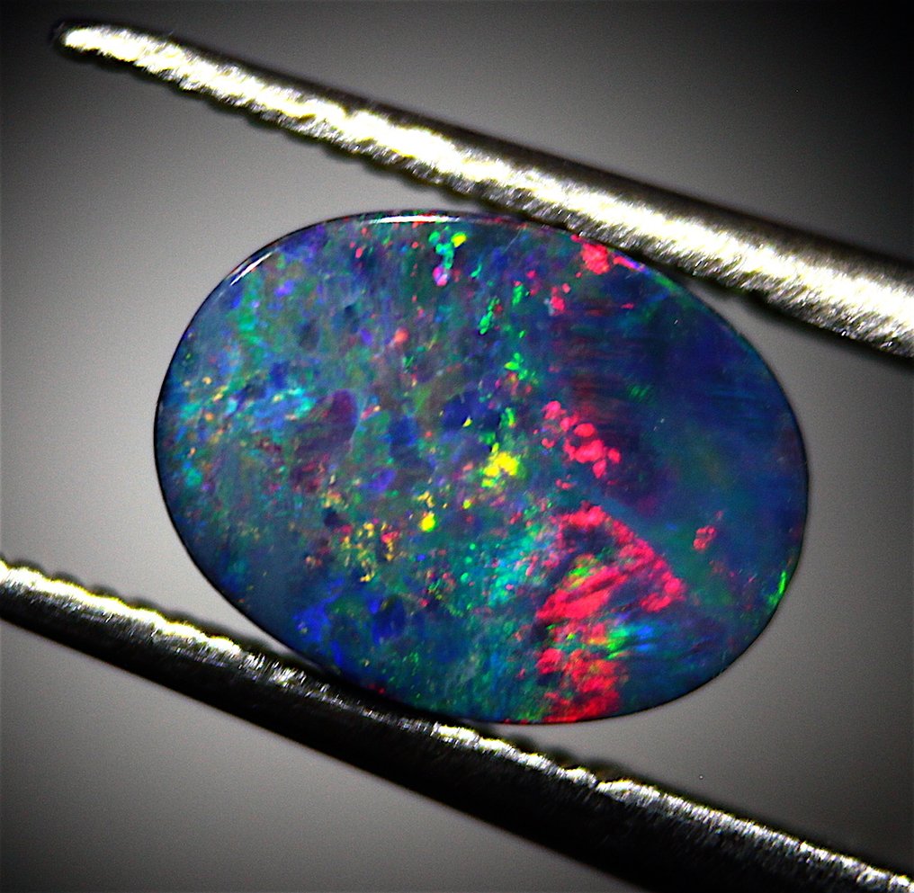 克拉 3.70 澳大利亚双层欧泊 Stone - 高度: 8 mm - 宽度: 6 mm- 0.74 g #4.3