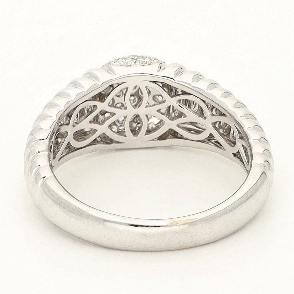 Ring - 14 kt Weißgold - 0.20ct. tw. Diamant (Natürlich) #2.1