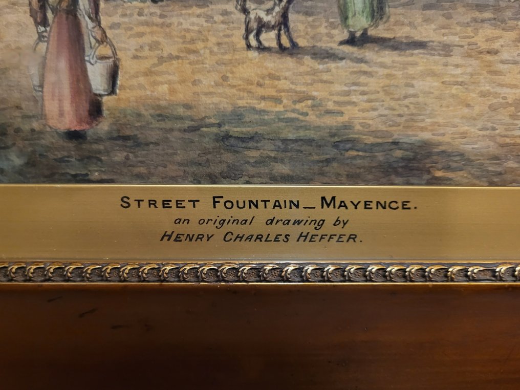 Henry Charles Heffer (1848 - 1931) - Street Fountain, Mayence #3.2