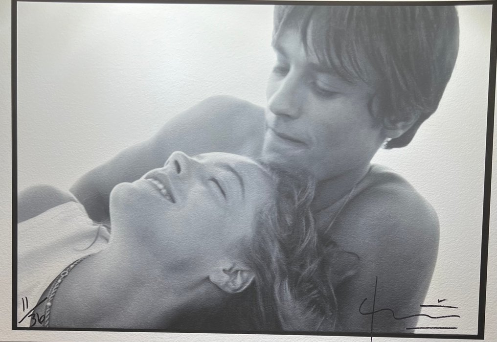 Bert Stern (1929–2013) - Bert Stern signed famous Romy and Delon #1.0