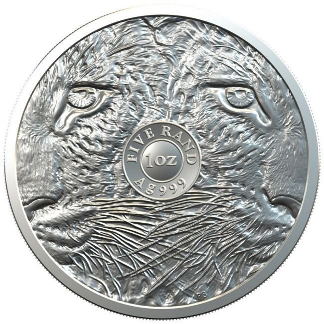 Νότια Αφρική. 5 Rand 2020 1 oz Big Five Silver Leopard Coin BU (In Blister Card) #2.1