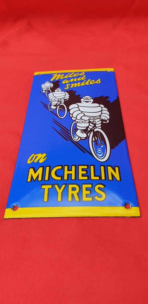 Michelin - Miles și zâmbete pe anvelope MICHELIN - Semn de email - Smalț, Metal #2.1