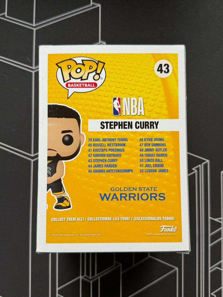 Funko  - Funko Pop Funko Pop! Basketball: Golden State Warriors – Stephen Curry #43 Signed PSA COA #3.2