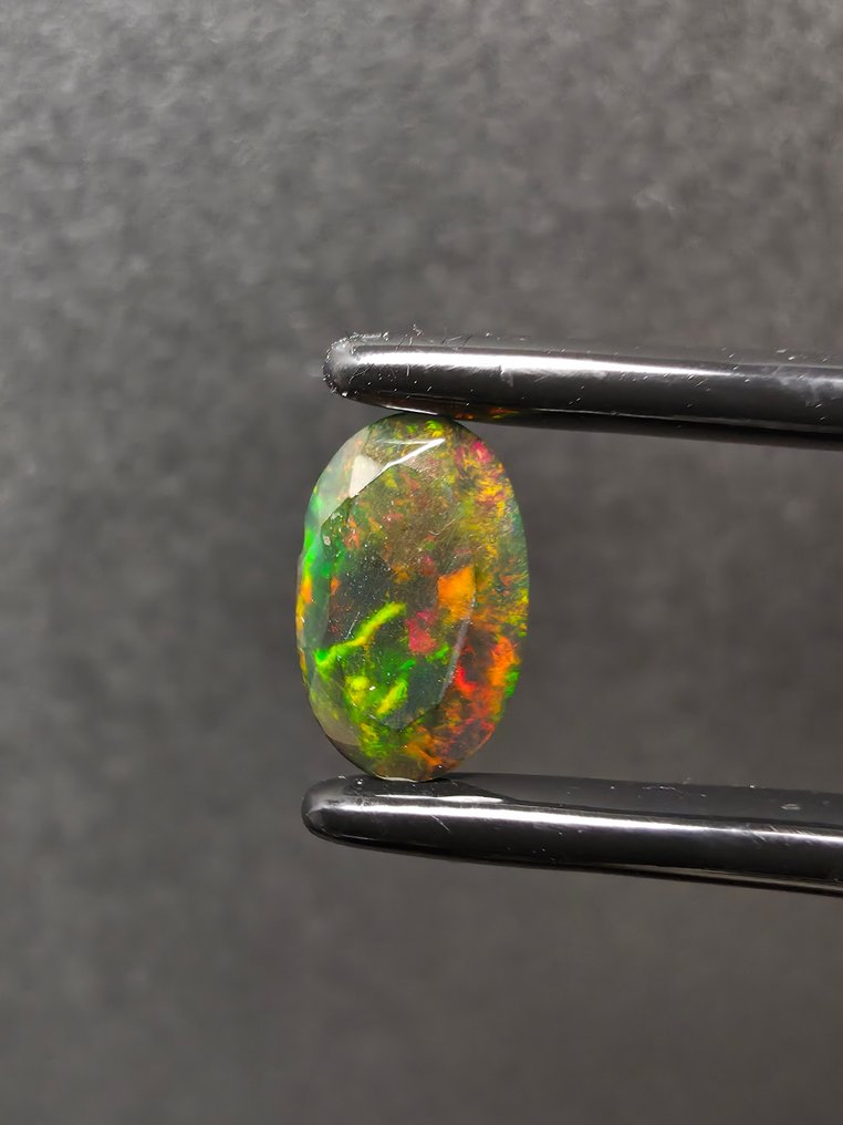2.91 tcw Black Opal Faceted- 0.58 g - (3) #3.2