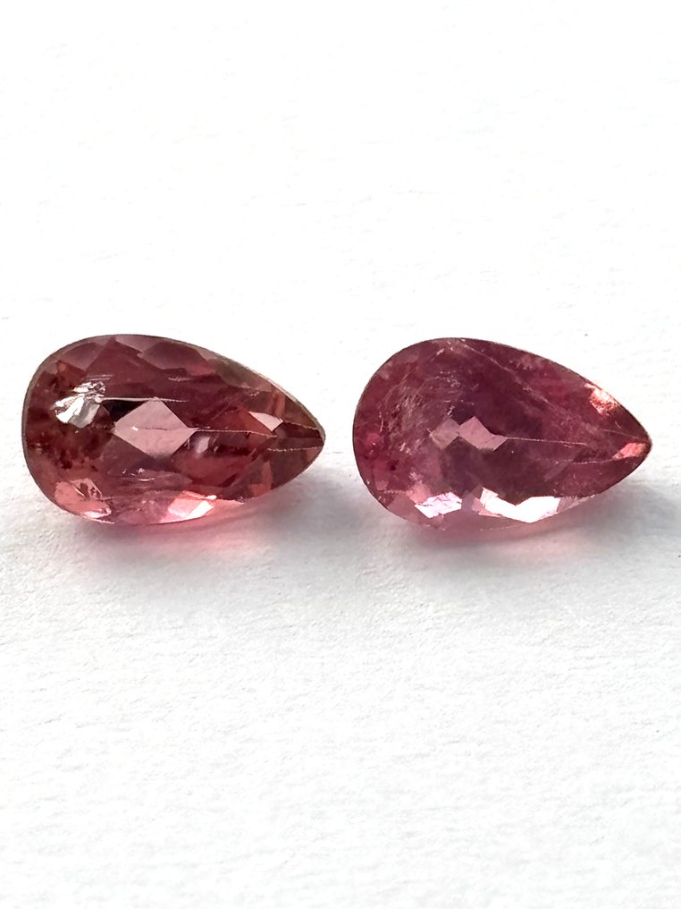 2 pcs  粉色 电气石  - 1.93 ct - 西班牙宝石学院（IGE） #1.0