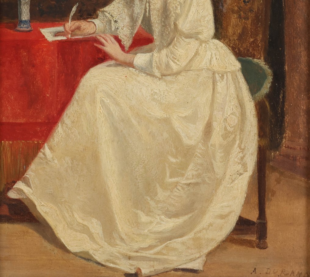 A. Durand (XX) - Een dame die een brief schrijft #3.2