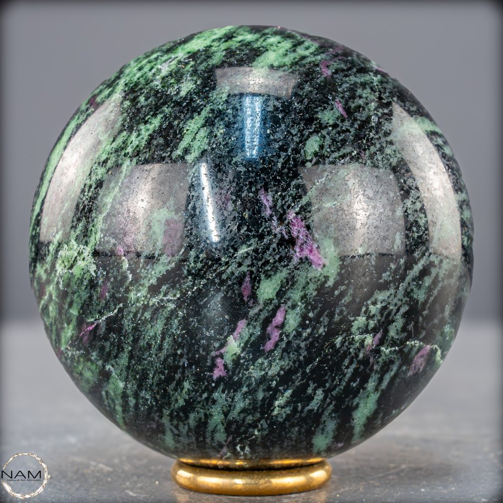Very Rare Natural Ruby and Zoisite Crystal Sphere- 734.09 g #3.2