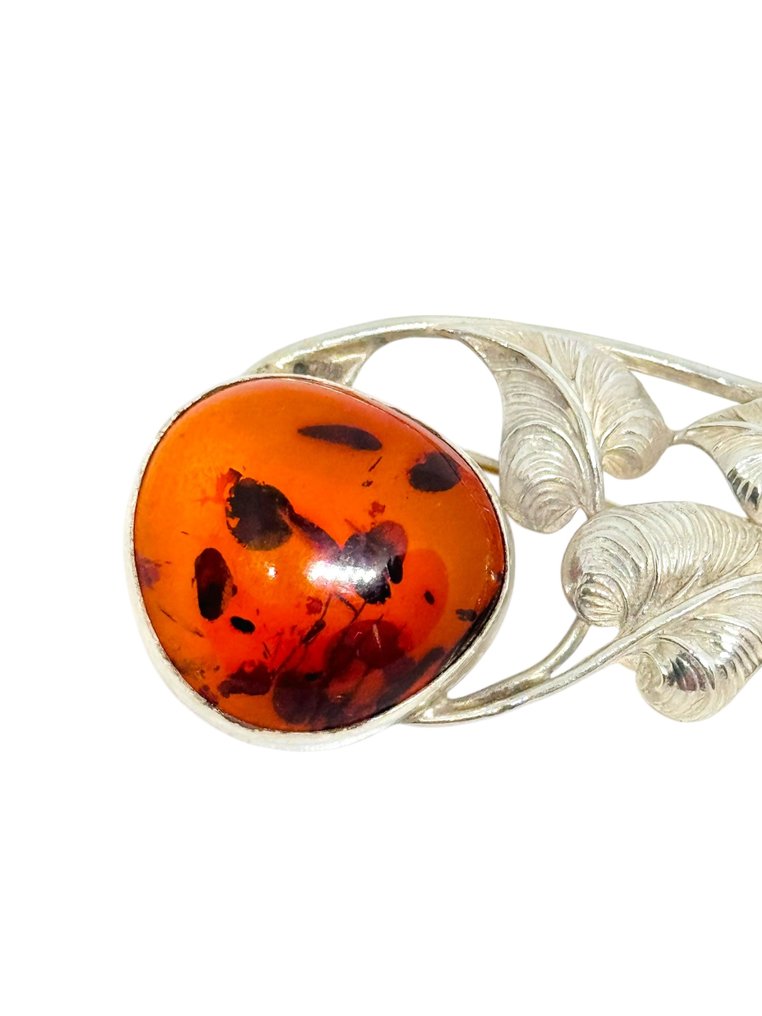 χωρίς τιμή ασφαλείας - Καρφίτσα Ασημί Κεχριμπάρι #3.2