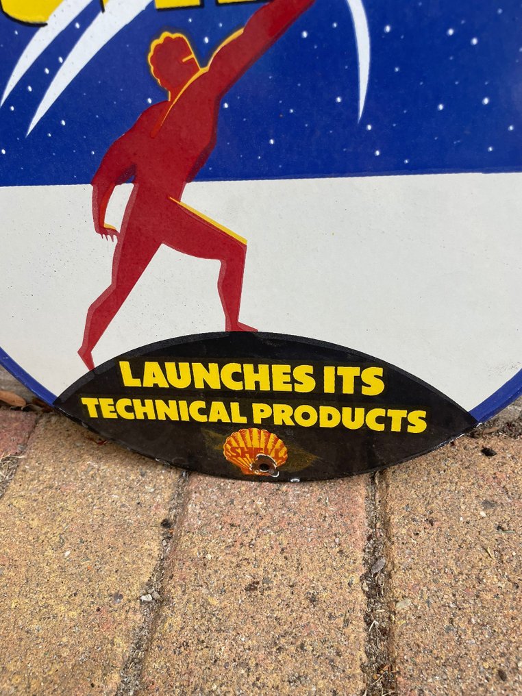 Shell premium βενζίνη πορσελάνη. - Εμαγιέ εικόνα - Σμάλτο #1.0