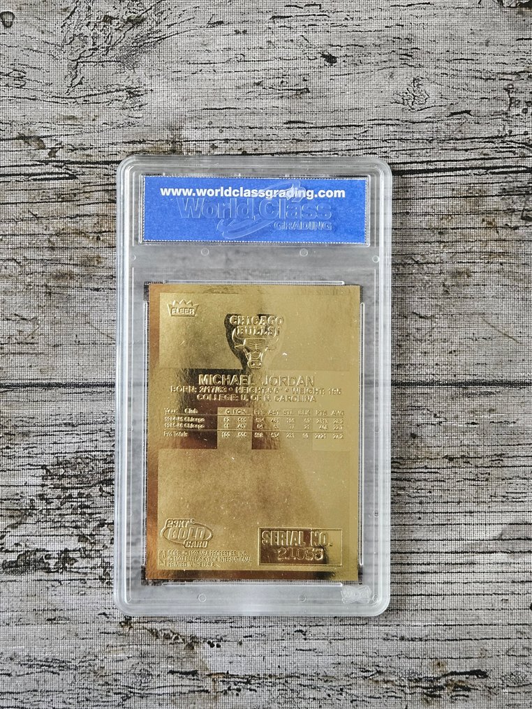 1998 Fleer Signature Series Michael Jordan Κάρτα με αυτόγραφο, Σειριακή κάρτα, Περιορισμένη έκδοση, 23KT Gold - WCG 10 - 1 Graded card #2.1
