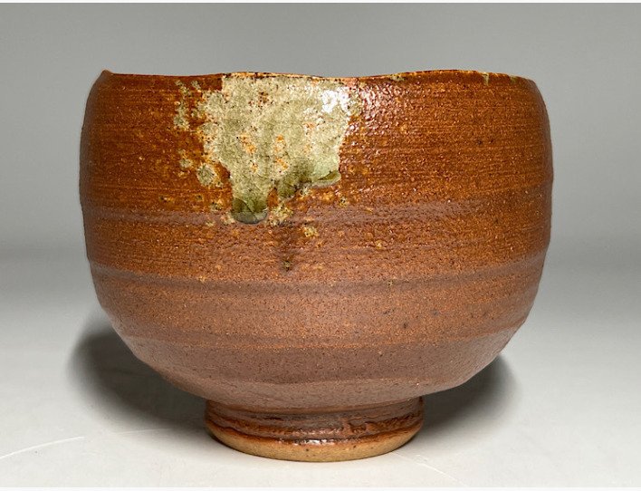 Mashiko ware - Hajime Katori - Tea bowl - Pottery - Simple texture glaze flow #1.0
