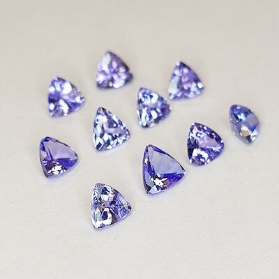 χωρίς τιμή ασφαλείας - 10 pcs Μπλε, Βιολετί Τανζανίτης - 2.26 ct - Antwerp Laboratory for Gemstone Testing (ALGT) #4.3