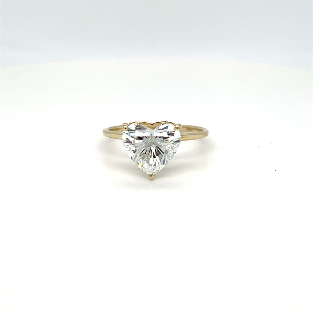 Ingen reservasjonspris - Ring - 14 karat Gull -  1.01ct. tw. Diamant (Lab-dyrket) #1.0