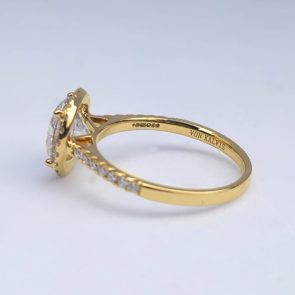 Bague - 14 carats Or jaune - 2.50ct. tw. Diamant (Cultivé en laboratoire) - Diamant - IGI CERTIFIED #3.2