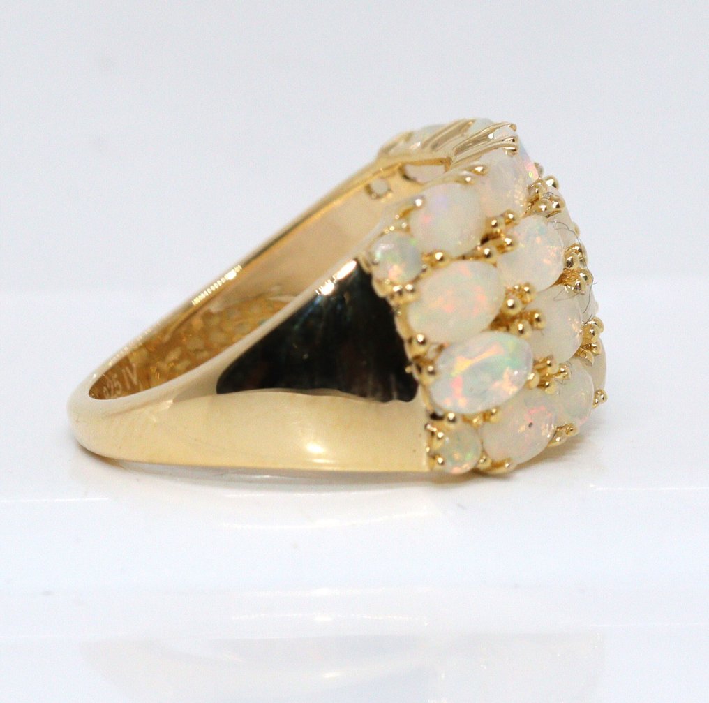 Ingen reservasjonspris - Ring Sølv - 3.42ct. tw. Opal - Mål: 20,3 mm #3.2