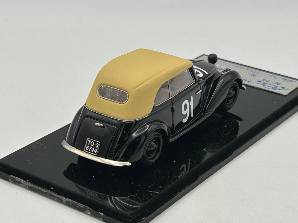 ABC Brianza 1:43 - Sportwagenmodell - Fiat 6C 1500 Viotti Cabriolet Mille Miglia 1937 #91 - Limitierte Auflage 1 von 500 #3.2