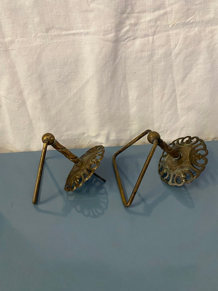 Set of coat hooks (2) - Brass - Towel holder #3.2
