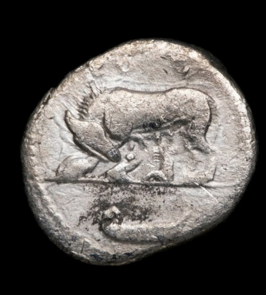 Ρωμαϊκή Αυτοκρατορία. Domitian (AD 81-96). Denarius Roma - Loba (χωρίς τιμή ασφαλείας) #2.1