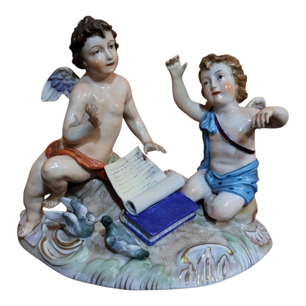 雕像 - Putti che leggono - 瓷 #1.0