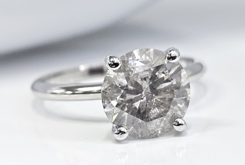 Nincs minimálár - Gyűrű - 14 kt. Fehér arany - 3.37ct. tw. Gyémánt (Természetes) - Gyémánt #3.2