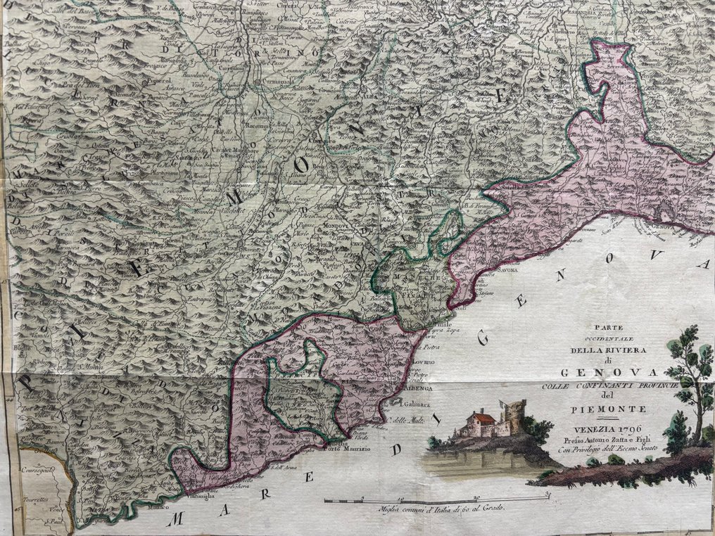 Italy - Liguria; Antonio Zatta - Parte Occidentale della Riviera di Genova - 1781-1800 #2.1