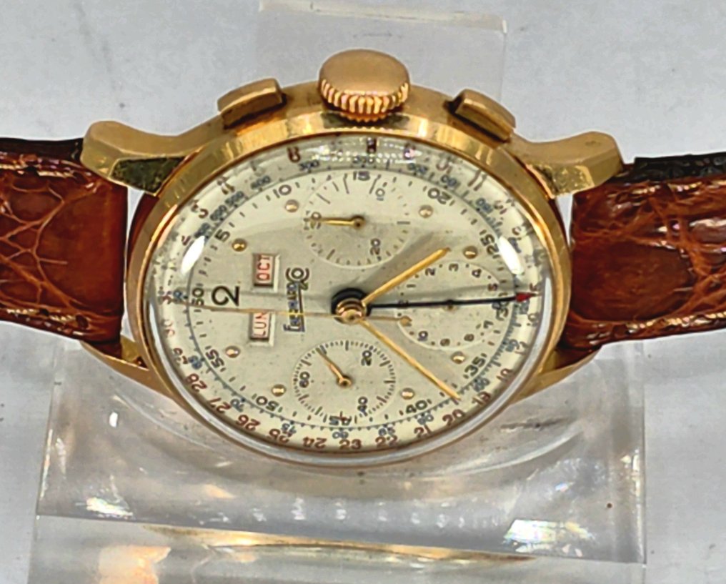 Eberhard & Co - 18kt. Gold Chronograph - Kalender - Kaliber Valjoux - Schweiz um 1950 - Men - 1950 #3.2
