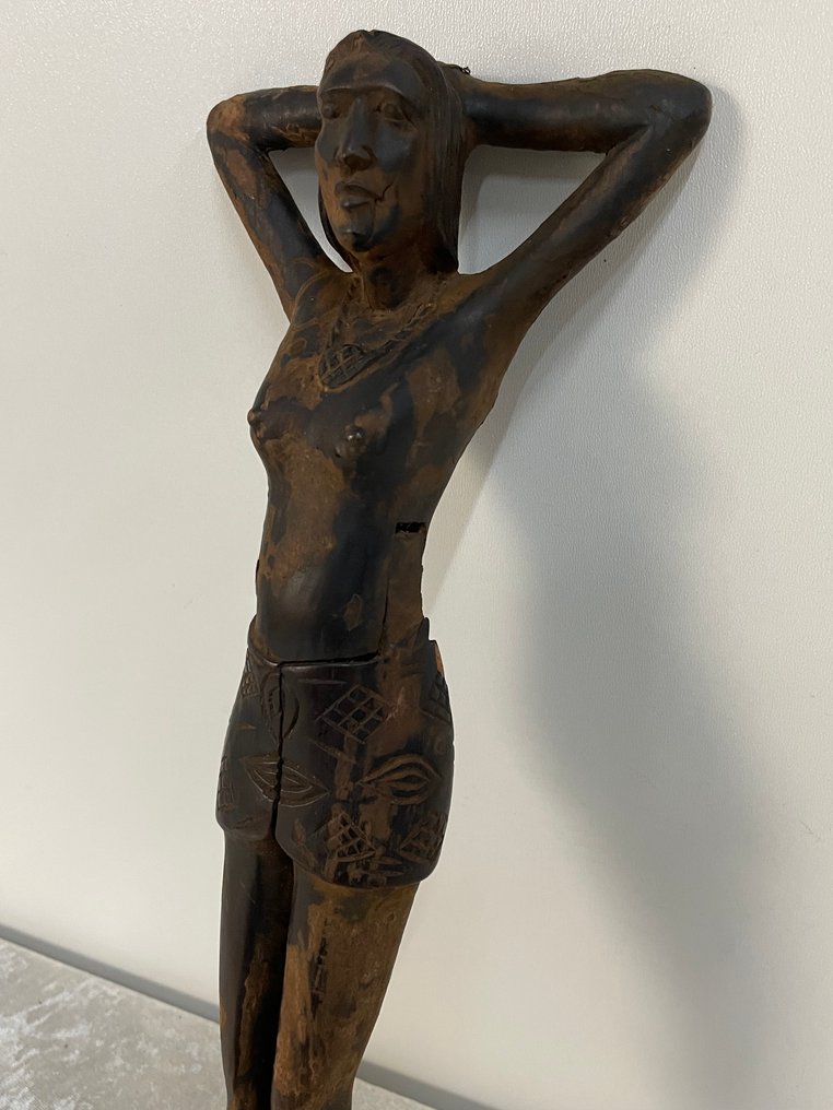 Statuetta - Notenkraker Houten vrouw - Legno #1.0