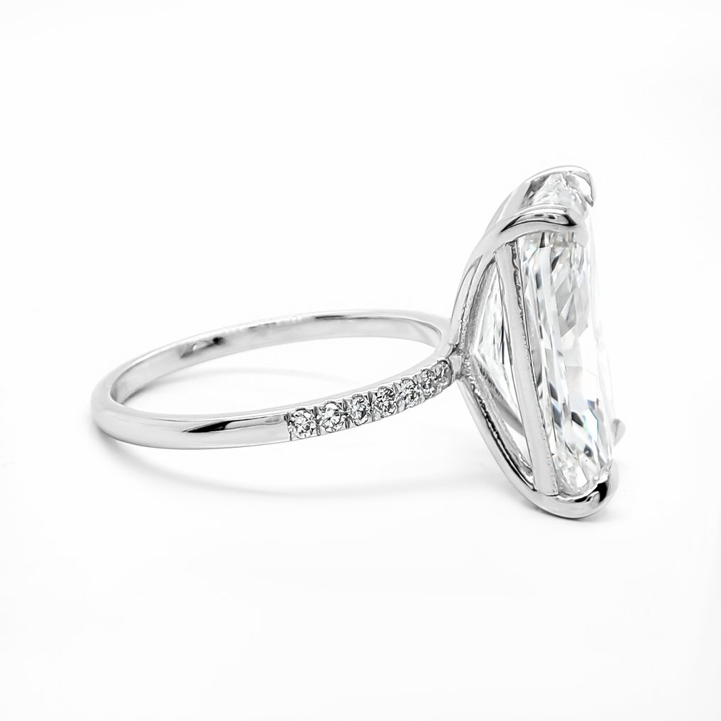 χωρίς τιμή ασφαλείας - Δαχτυλίδι - 14 καράτια Λευκός χρυσός - 8.20ct. tw. Διαμάντι (Εργαστηριακής καλλιέργειας) - Διαμάντι - Πιστοποιημένο από IGI #2.1