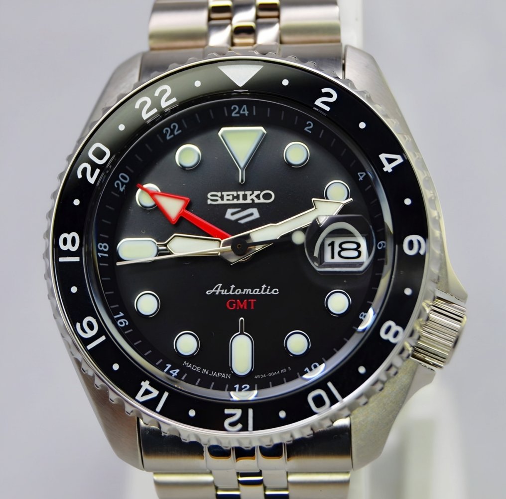 Seiko - 5 GMT Automatic Black Dial - Ingen mindstepris - SSK001 - Mænd - 2020+  #1.0