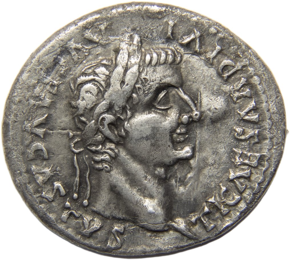 罗马帝国. 提比略 (公元 14-37). Fourrée Denarius Lugdunum, group VI, 36-37 A.D. PONTIF MAXIM (retrograde) #1.0