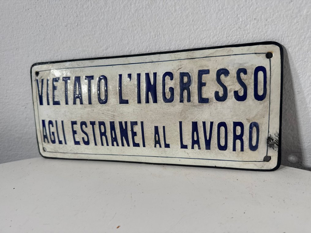 禁止非工作相关人员入内 - 标志 - 搪瓷, 金属 #2.1