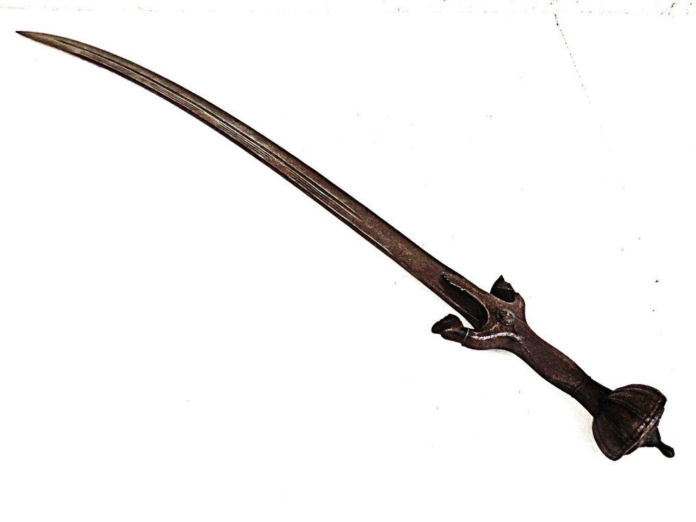 Pulwar-σάιμπελ ιππικού - σίδηρος, επίστρωση χρυσού - Μέση Ανατολή - 19ος #1.0