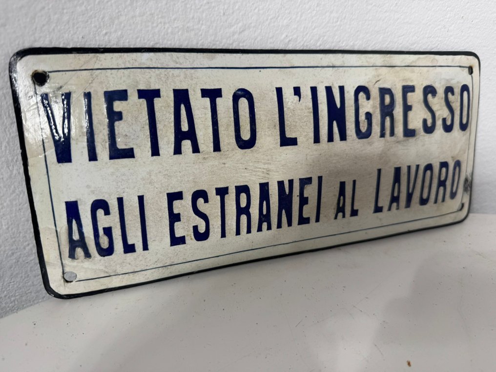 禁止非工作相关人员入内 - 标志 - 搪瓷, 金属 #4.3