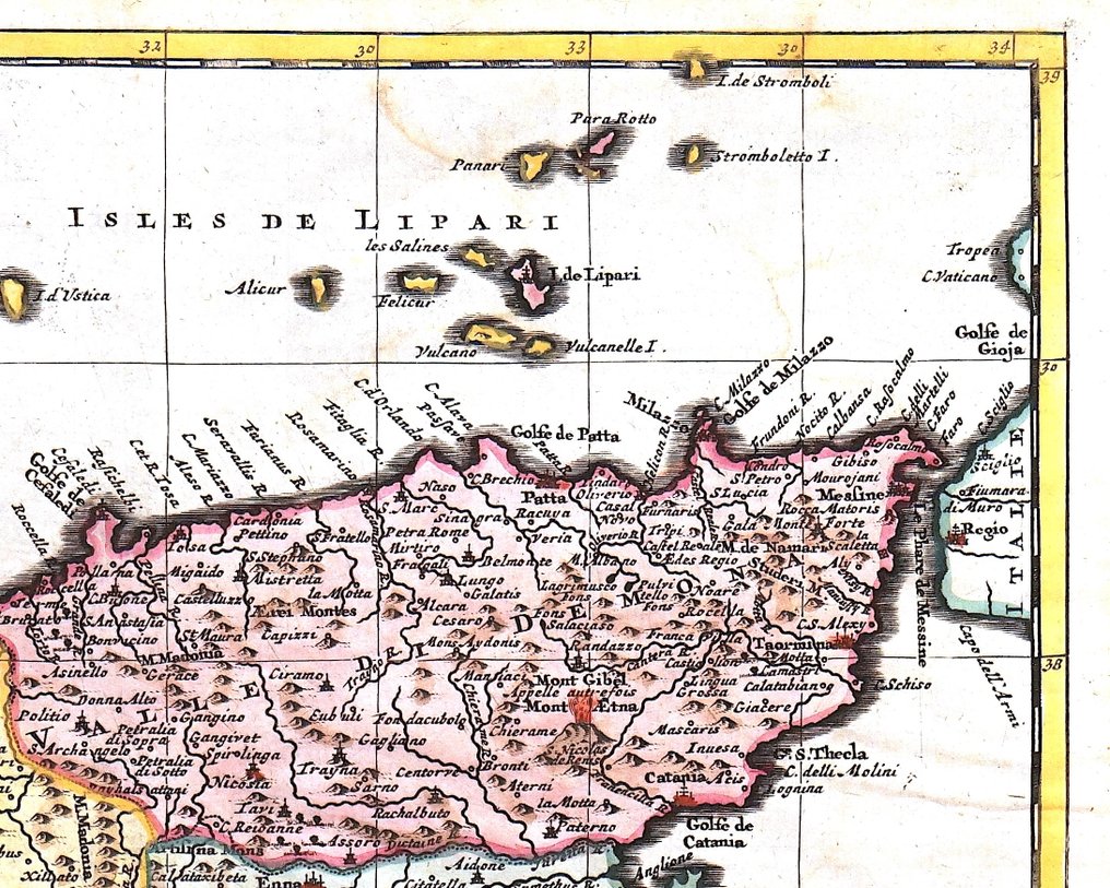 Italy - Sicilia; P. Van der Aa - L'Ile de Sicilie - 1736 #2.1