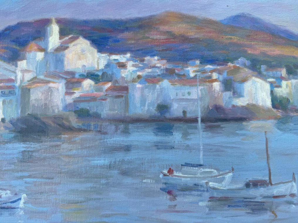 Ramón Pichot Soler (1924–1996) - Cadaqués con barcas #3.2