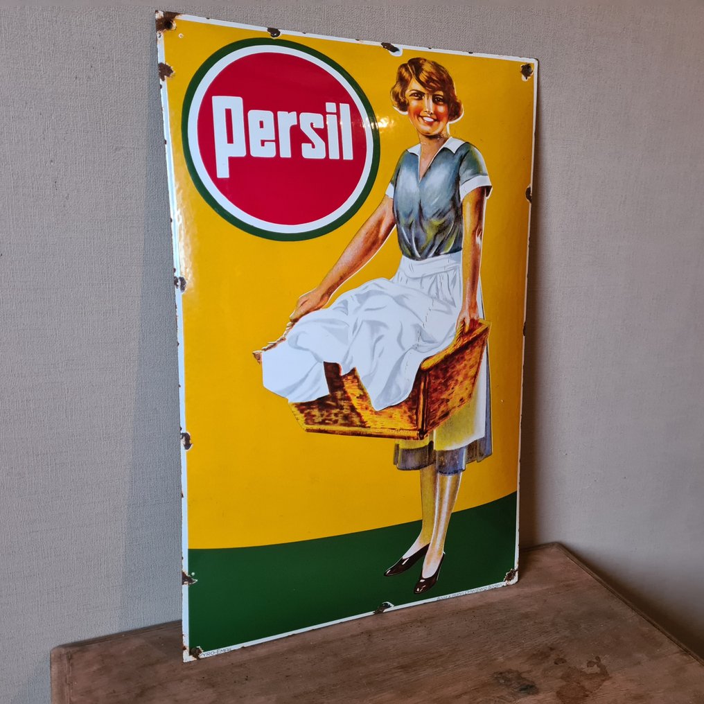 Persil 1930 - Pyro-Email - Boos & Hahn - Advertising sign - Enamel #1.0