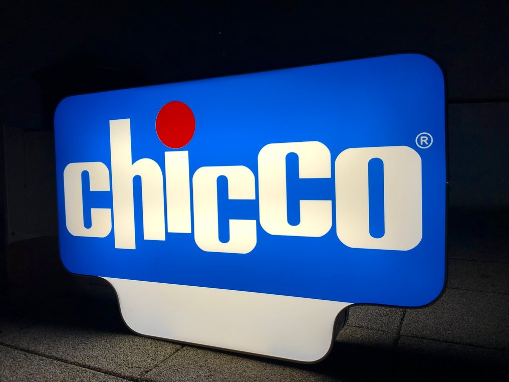Rare Vintage Chicco Children's Clothing And Toys Shop Store Advertising Neon Light Sign - Lysskilt - Metal, Plast #2.1