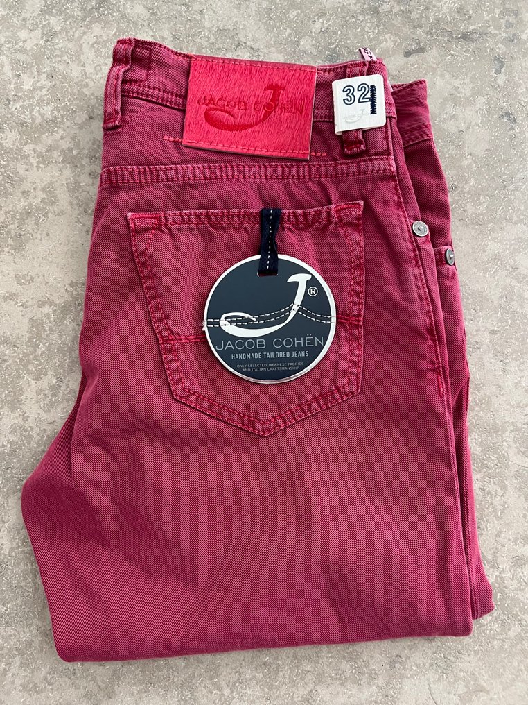 Jacob Cohen - New - RED - Size 32 - 牛仔裤 - 带标签的新品 #1.0