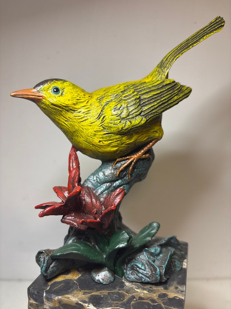 Milo (1910-1978) - Sculpture, Gele vogel - 27.5 cm - Bronze #1.0