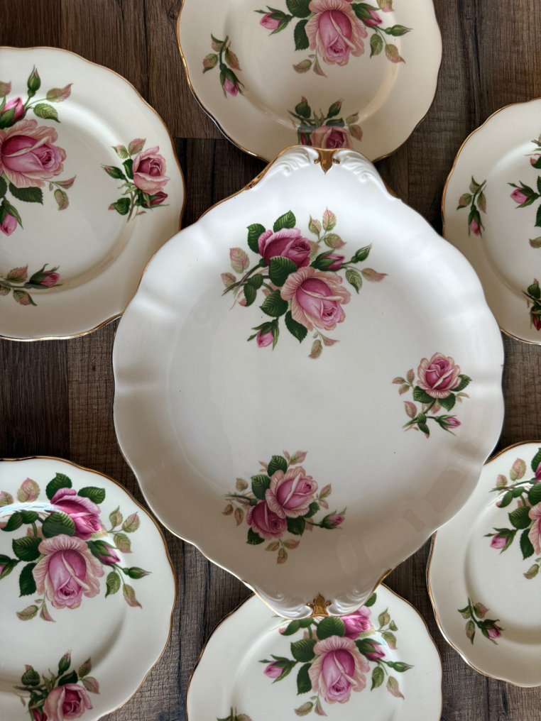 Royal Albert - Σερβίτσιο επιδορπίου (7) - English Beauty - Πορσελάνη, Κεραμικό από οστό #2.1