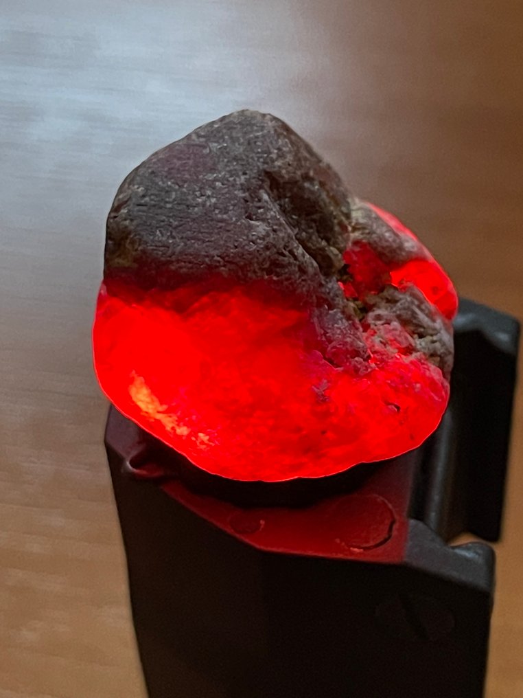 Ruby 真正的宝石！令人惊叹的109.5克拉莫桑比克巨大血红宝石。宏伟的水晶。天然，100%特别。 - 高度: 30 mm - 闊度: 25 mm- 21.9 g #2.1