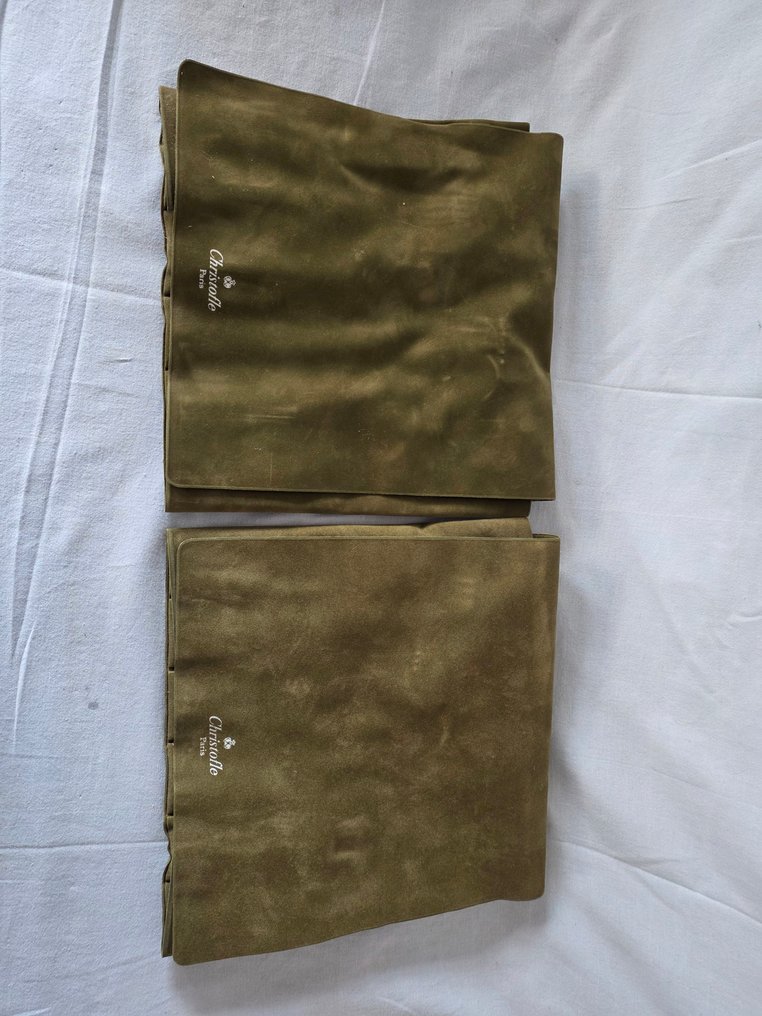 Christofle - Luc Lanel - Σετ μαχαιροπήρουνων (12) - Αμερική - Επάργυρο - Σερβίρετε μαχαιροπήρουνα για δύο άτομα. #1.0