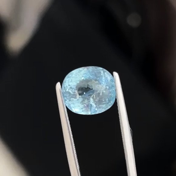 没有保留价 - 1 pcs  蓝色 海蓝宝石, 绿柱石  - 7.64 ct - 国际有色宝石协会（ICA GemLab） #4.3