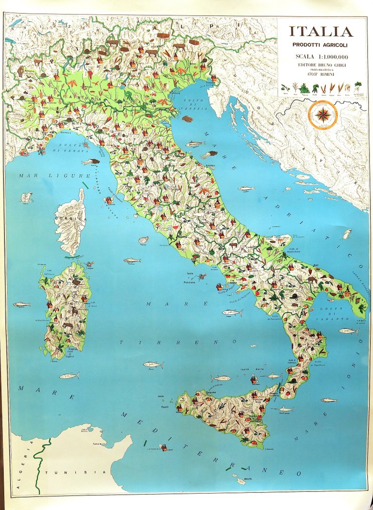 Europe - Italy; B. Ghigi - Italia prodotti agricoli - 1961-1980 #1.0