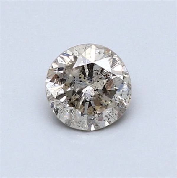χωρίς τιμή ασφαλείας - 1 pcs Διαμάντι (Φυσικού χρώματος) - 0.58 ct - Στρογγυλό - Light Καφέ - I1 - International Gemological Institute (IGI) #1.0